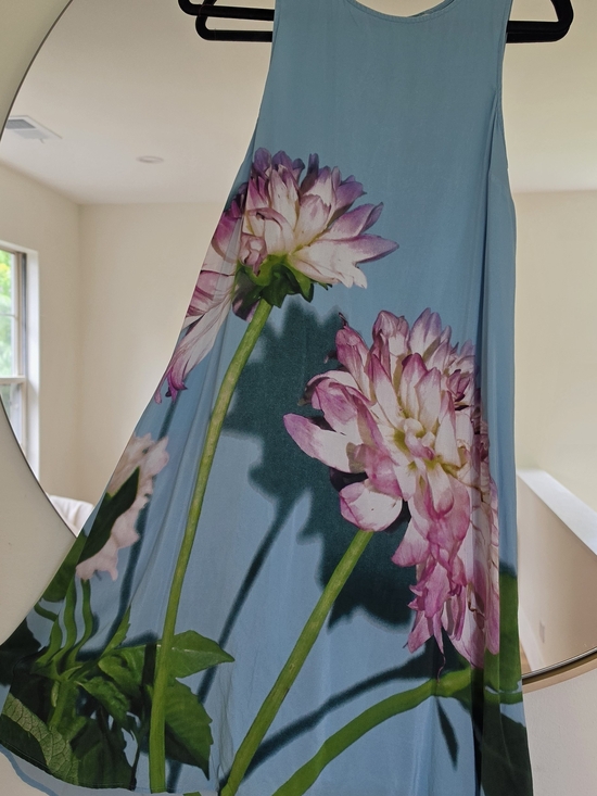Daily Practice Dresses & Skirts - Anthropologie  Blue Floral Midi Dress Women  Size 2